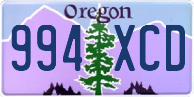 OR license plate 994XCD
