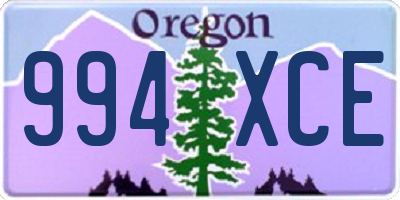 OR license plate 994XCE