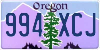 OR license plate 994XCJ