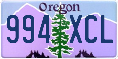 OR license plate 994XCL