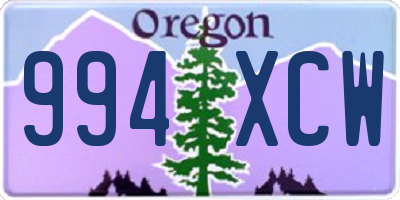 OR license plate 994XCW