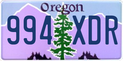 OR license plate 994XDR