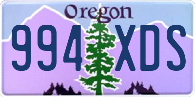 OR license plate 994XDS