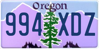 OR license plate 994XDZ