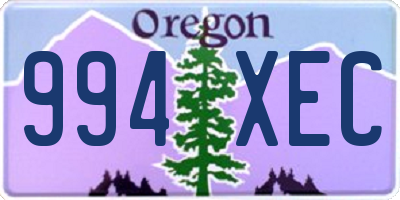 OR license plate 994XEC
