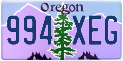 OR license plate 994XEG
