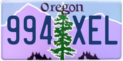 OR license plate 994XEL