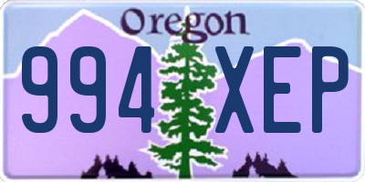 OR license plate 994XEP