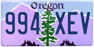 OR license plate 994XEV