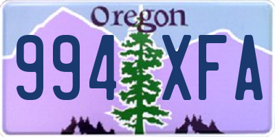 OR license plate 994XFA
