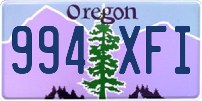 OR license plate 994XFI