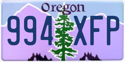 OR license plate 994XFP