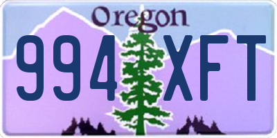 OR license plate 994XFT