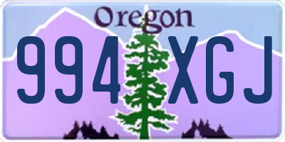 OR license plate 994XGJ