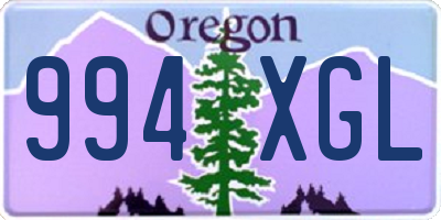 OR license plate 994XGL