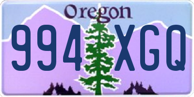 OR license plate 994XGQ