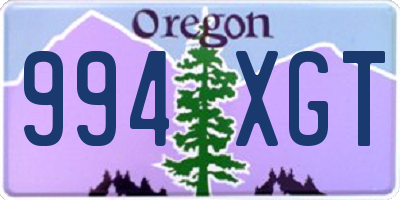 OR license plate 994XGT