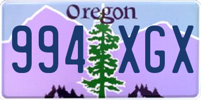 OR license plate 994XGX