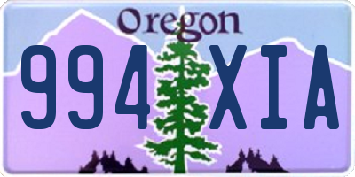 OR license plate 994XIA
