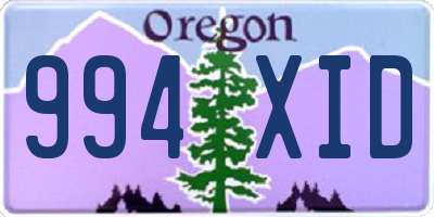 OR license plate 994XID