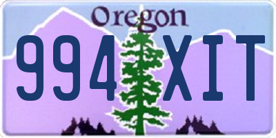OR license plate 994XIT