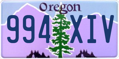 OR license plate 994XIV