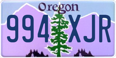 OR license plate 994XJR