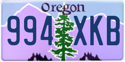 OR license plate 994XKB