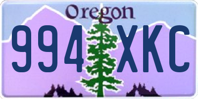 OR license plate 994XKC