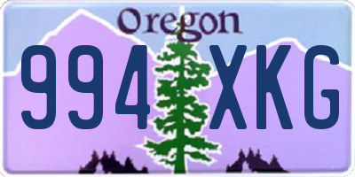 OR license plate 994XKG