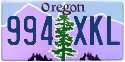 OR license plate 994XKL