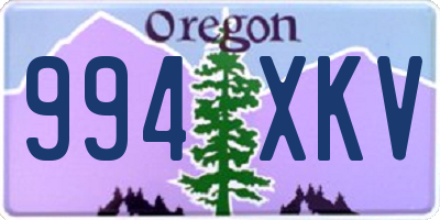 OR license plate 994XKV