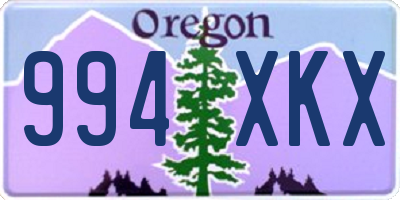OR license plate 994XKX