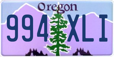 OR license plate 994XLI