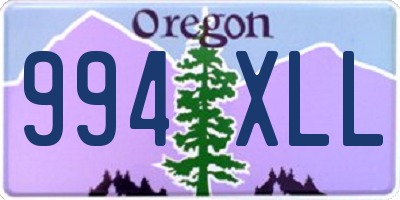 OR license plate 994XLL