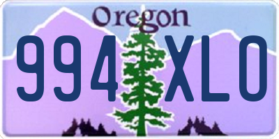 OR license plate 994XLO
