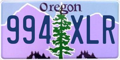 OR license plate 994XLR