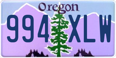 OR license plate 994XLW