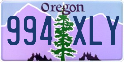 OR license plate 994XLY