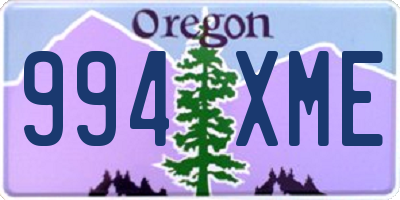 OR license plate 994XME