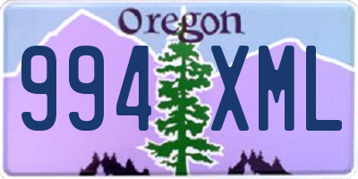 OR license plate 994XML