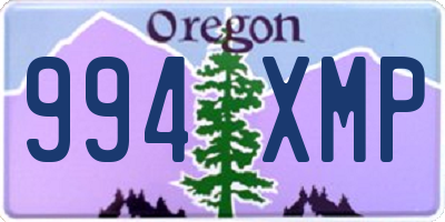 OR license plate 994XMP