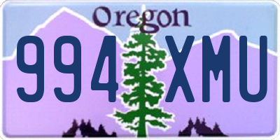 OR license plate 994XMU