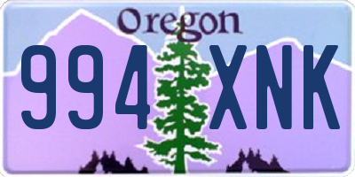 OR license plate 994XNK