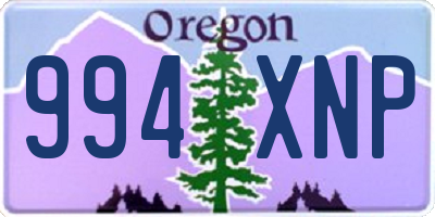 OR license plate 994XNP
