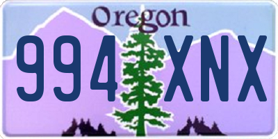 OR license plate 994XNX