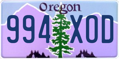 OR license plate 994XOD