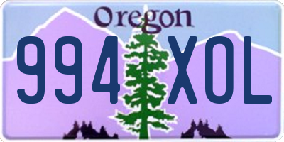 OR license plate 994XOL