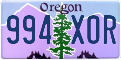 OR license plate 994XOR