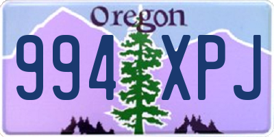 OR license plate 994XPJ